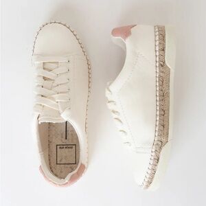 Dolce Vita Madox sneaker, white with espadrille heel